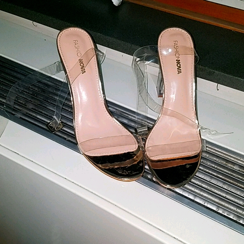 Clear heels